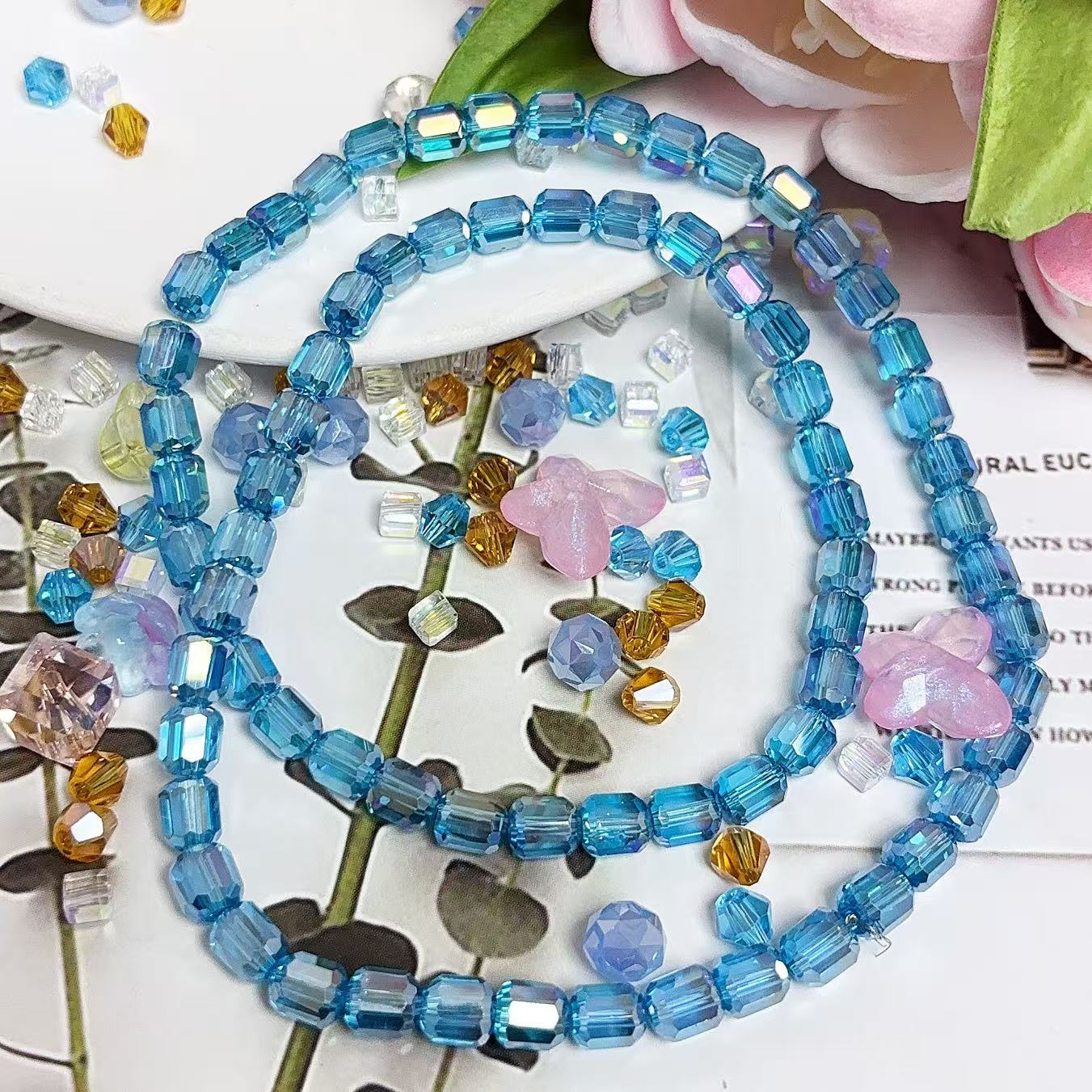 0.22 たる形ビーズ| カラーメッキ、明るい (4MM&6MM)