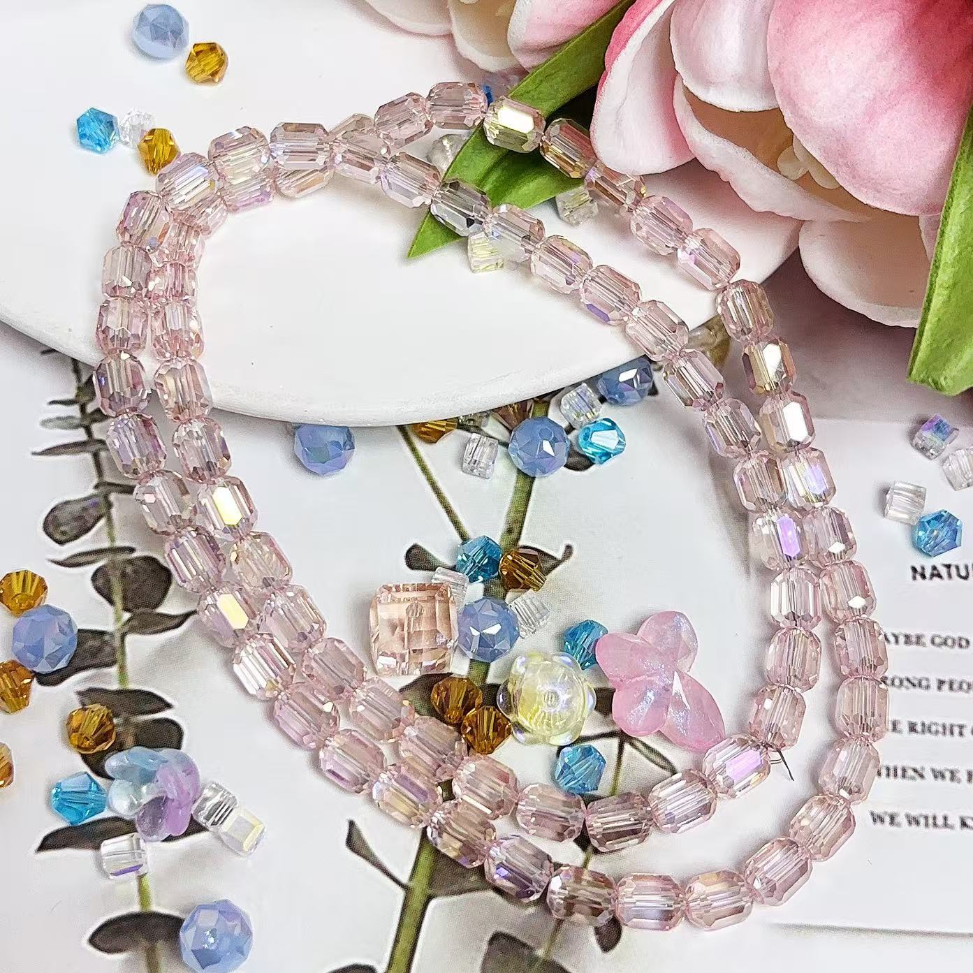 0.22 たる形ビーズ| カラーメッキ、明るい (4MM&6MM)