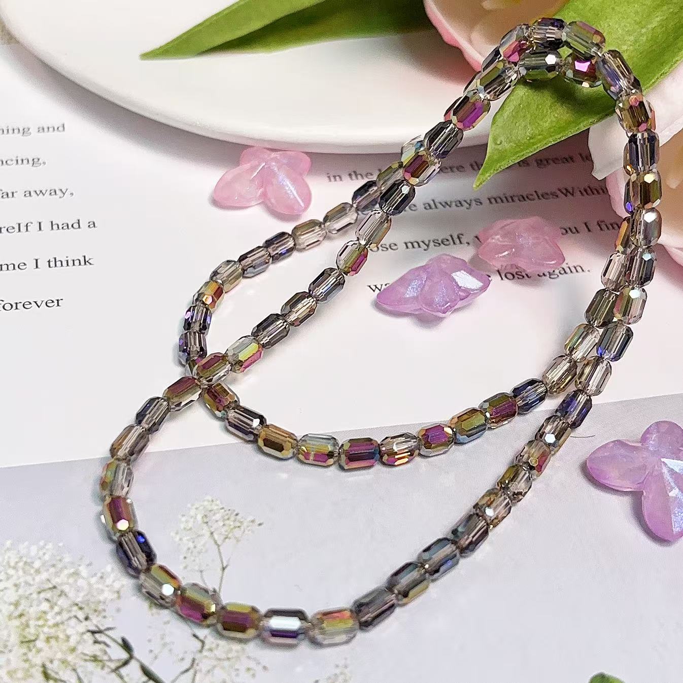 0.22 たる形ビーズ| カラーメッキ、明るい (4MM&6MM)