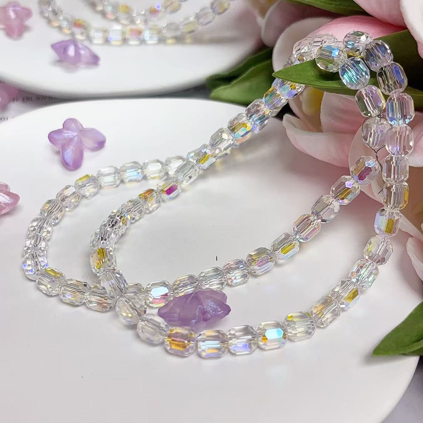 0.22 たる形ビーズ| カラーメッキ、明るい (4MM&6MM)