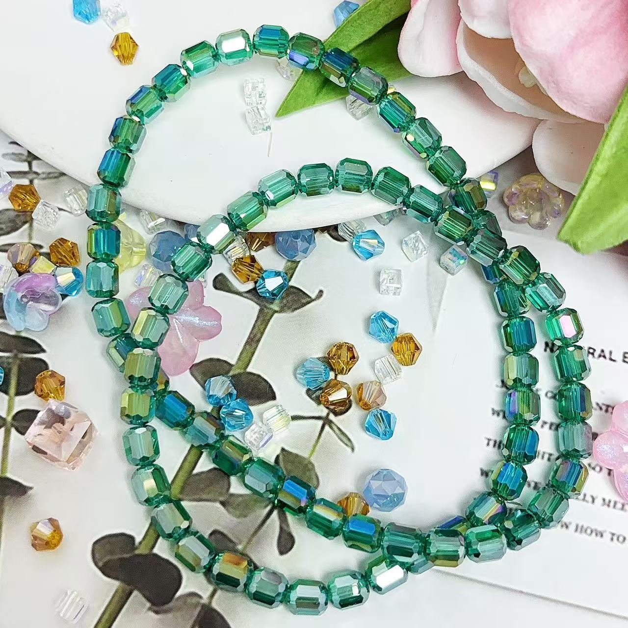 0.22 たる形ビーズ| カラーメッキ、明るい (4MM&6MM)